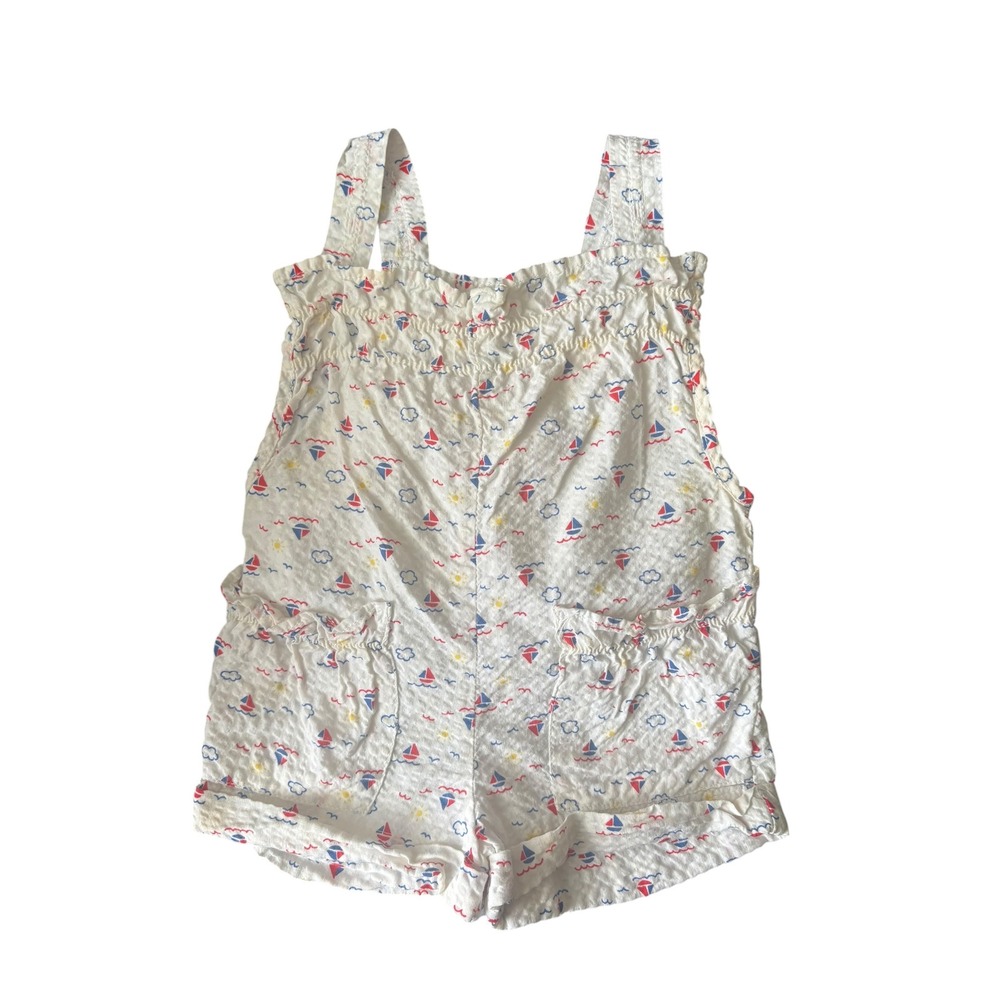 Jet Set Sailboat Romper 18M‎ Vintage Toddler One Piece Sunsuit Made In Hong Kong